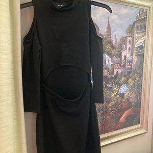 Nasty Gal Black Bodycon Cut Out Dress